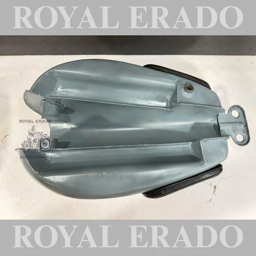 Royal Enfield Tank For Classic Electra Standard Bs-3 Bs-4 Vintage Style With Tank Monogram , Knee Pads And Chrome Grill Without Paint Raw