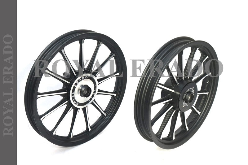 ROYAL ERADO  Imported Harley Design 13 Spokes Alloy Wheel for Royal Enfield standard abs and electra ( front 19” disc rear 19” drum )