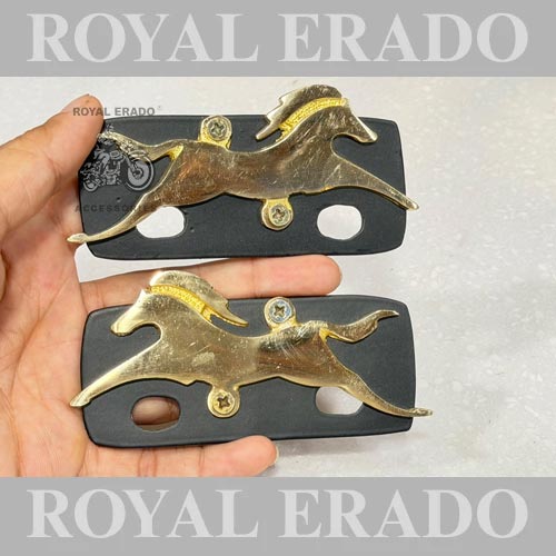 Brass Horse Logo For Royal Enfield Classic Electra Standard Seat Vintage G2 1962 Old Model Bullet 350