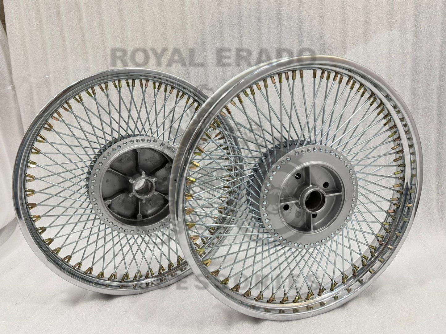 100 Spoke Multi-spoke Chrome Wheel Rim For Royal Enfield Classic Electra Standard Vintage G2 1962 Old Model Bullet 350