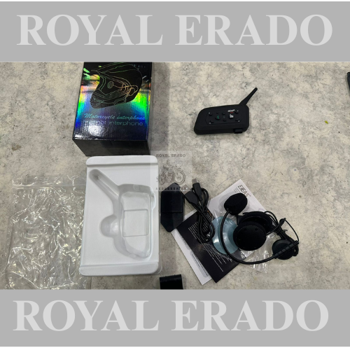 Ejeas Vnetphone V6 Pro Bluetooth Intercom for helmet for royal enfield super meteor 650 reborn classic electra standard hunter meteor short gun