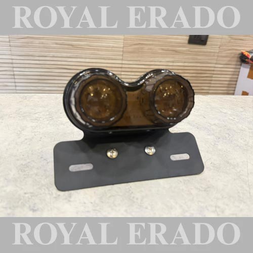 Universal Motorcycle Tail Light With Indicator For Harley Davidson Royal Enfield Avenger Hero Splendor , Jawa , Triumph , Ktm , Yezdi , Super Meter 650 Meteor 350 Hunter 350