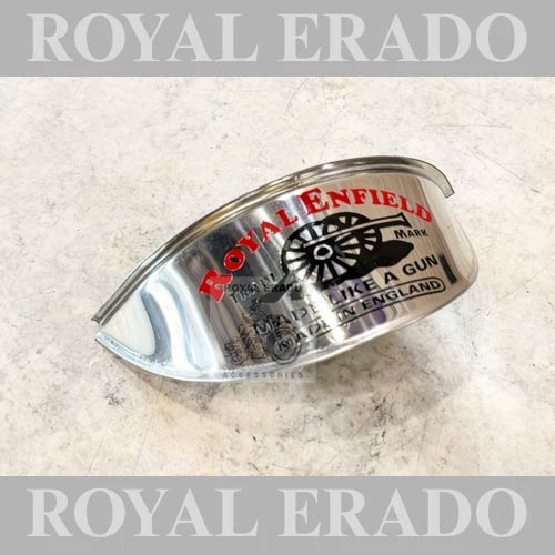 Head Light Cap Shade In Chrome With Made Like A Gun Logo For Classic Electra , Standard , Vintage G2 1962 Old Model Bullet 350