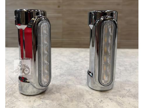 Leg Guard/Crash Guard Turn Signal Indicator Light Universal For Harley-davidson Royal Enfield Super Meteor 650 ( Compatible With Rear Leg Guard Also )