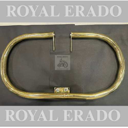 Royal enfield brass oval leg guard for classic electra standard reborn battalion