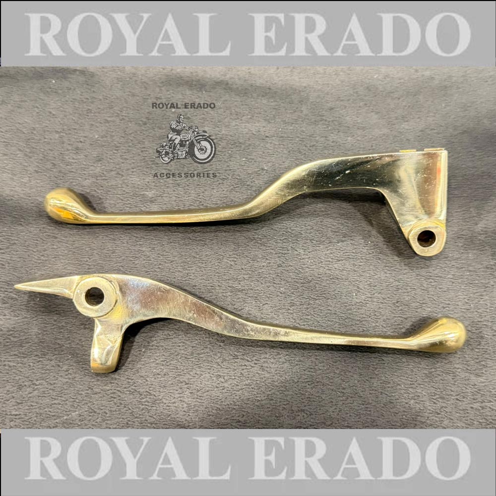 Royal Enfield Electra Standard vintage G2 style KB type non-disc clutch & brake lever in brass
