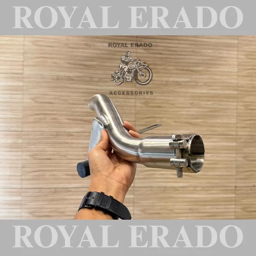 Powerrage Slip-on Exhaust With De-cat Pipe Bend Pipe For Royal Enfield Himalayan 450 – Stainless Steel Performance Muffler Exhaust Silence