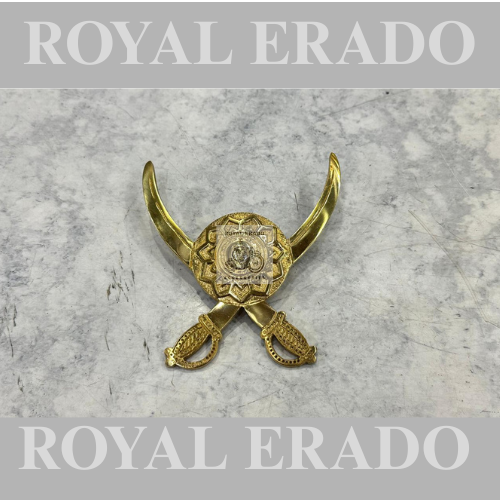 Brass rear mudguard big dhaal talwar sward design vehicle emblem for bullet / royal enfield /electra /standard /classic reborn battalion standard meteor 350 super meteor 650 hunter