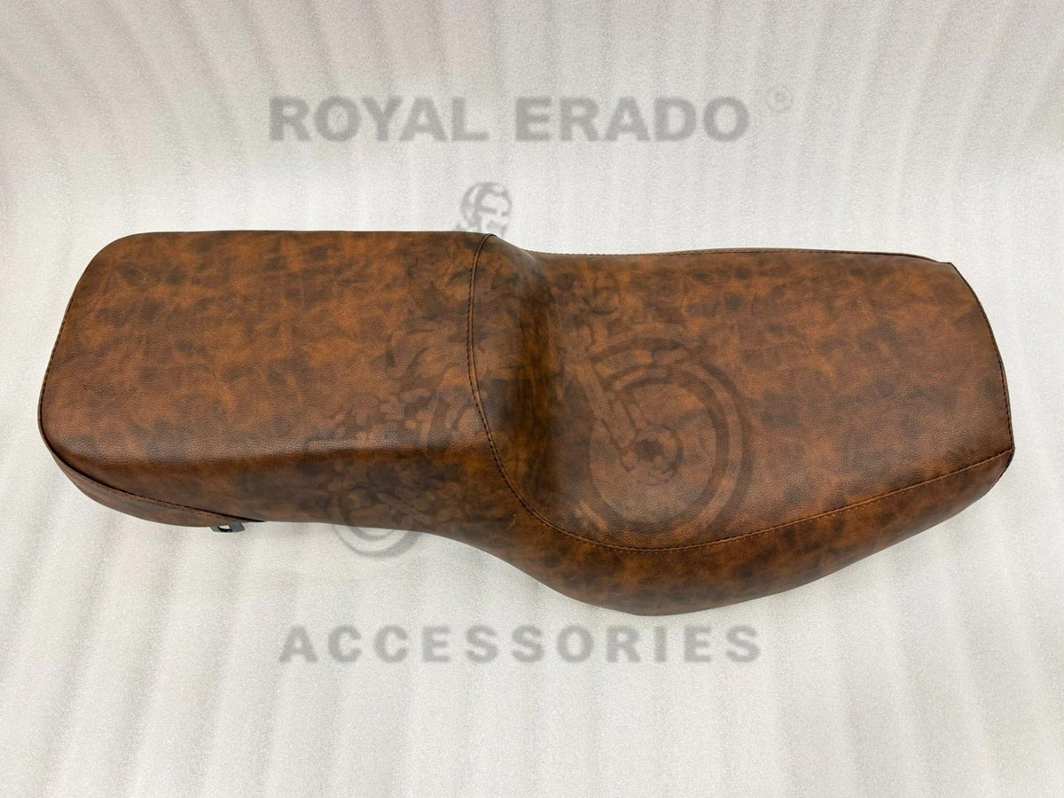 Rustic brown colour, comfortable seat for Royal Enfield Classic Electra Standard Vintage G2 1962 old model Bullet 350