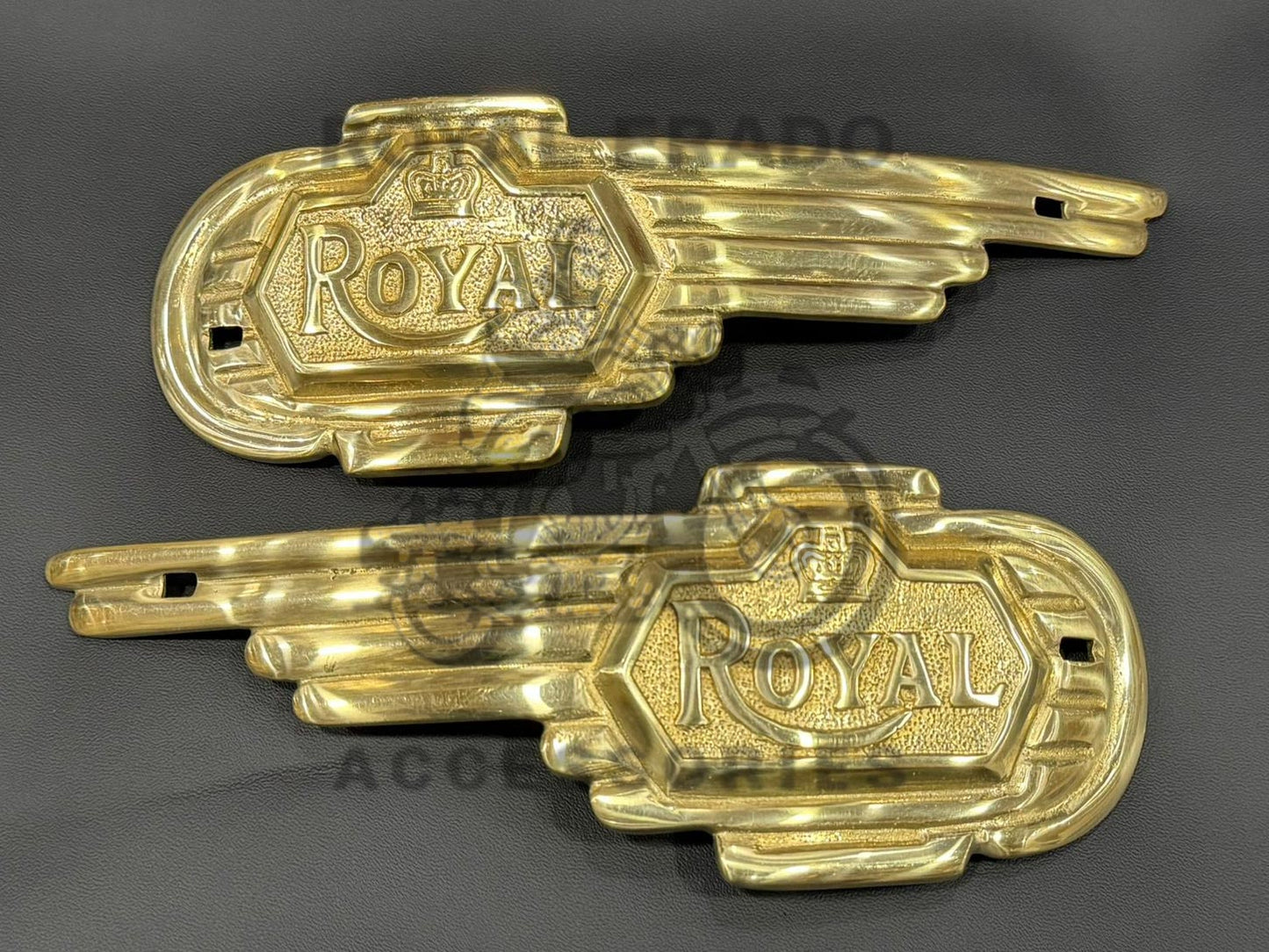 Brass Heavy Royal Tank Monogram For Royal Enfield Standard Vintage G2 1962 Old Model Bullet 350