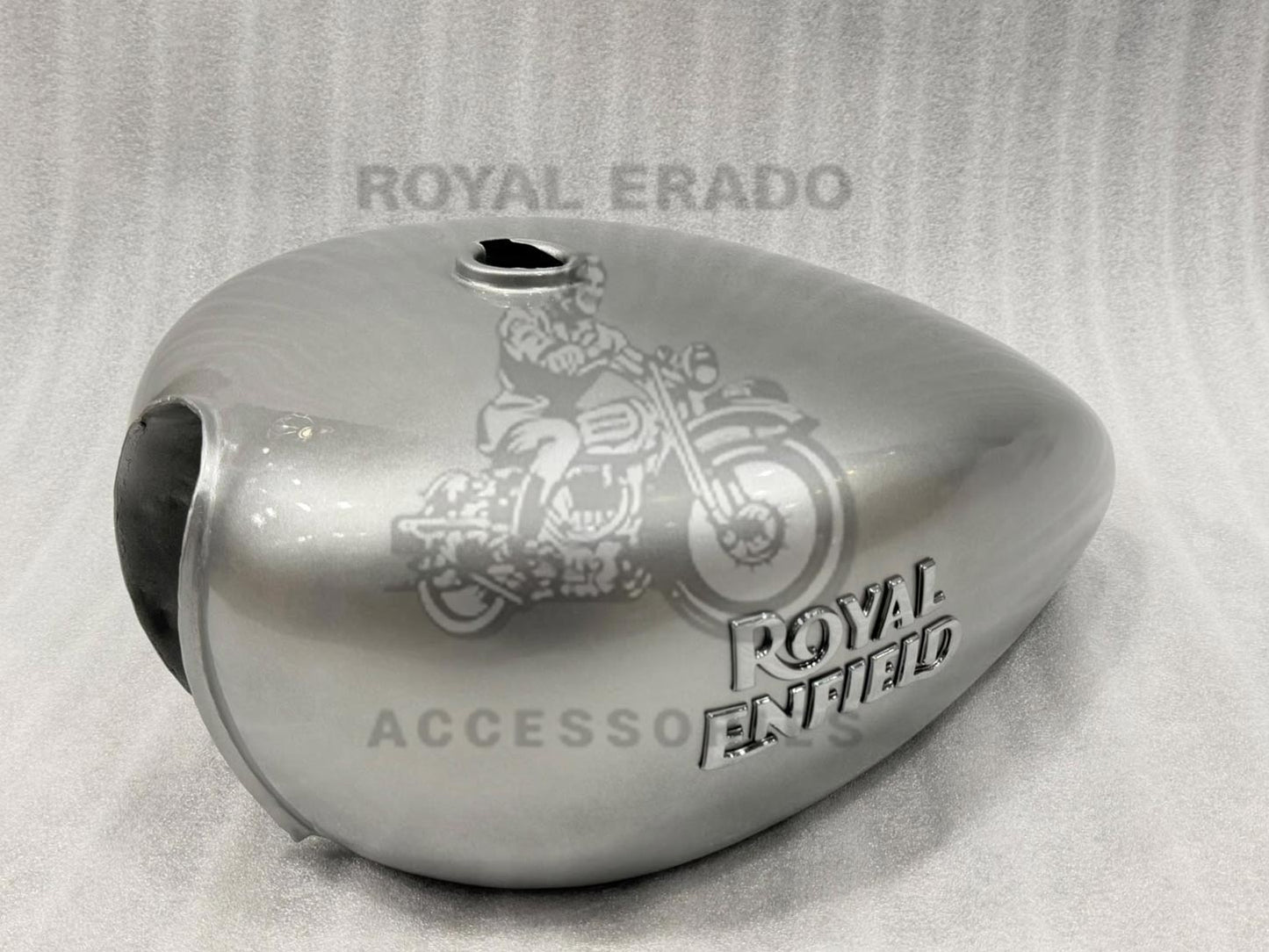 Royal Enfield Electra Silver Tank For Bs-3 Bs-4 After 2013 Model ( Not Original )