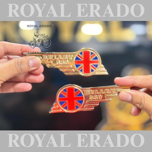 Brass Made In England Toolbox Monogram Bullet 350 For Vintage G2 1972 Old Model Royal Enfield Classic, Electra, Standard Reborn Classic, New Standard Battalion