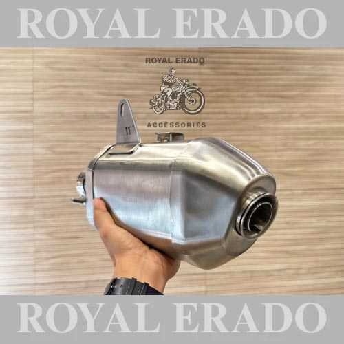 Powerrage Slip-on Exhaust With De-cat Pipe Bend Pipe For Royal Enfield Himalayan 450 – Stainless Steel Performance Muffler Exhaust Silence