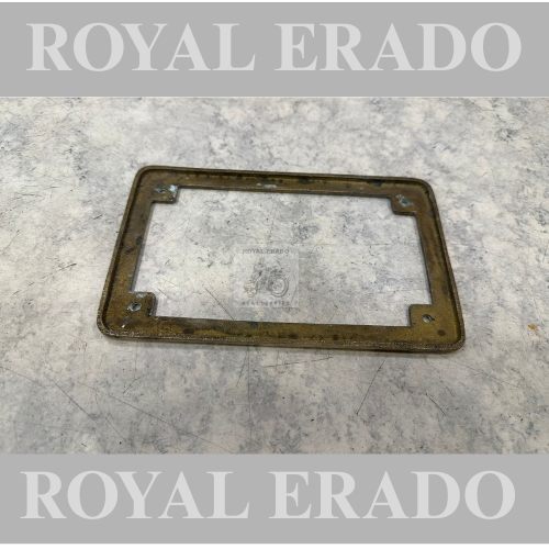 Royal enfield brass number plate frame antique engraved for Royal enfield classic electra standard battalion hunter meteor super meteor 650