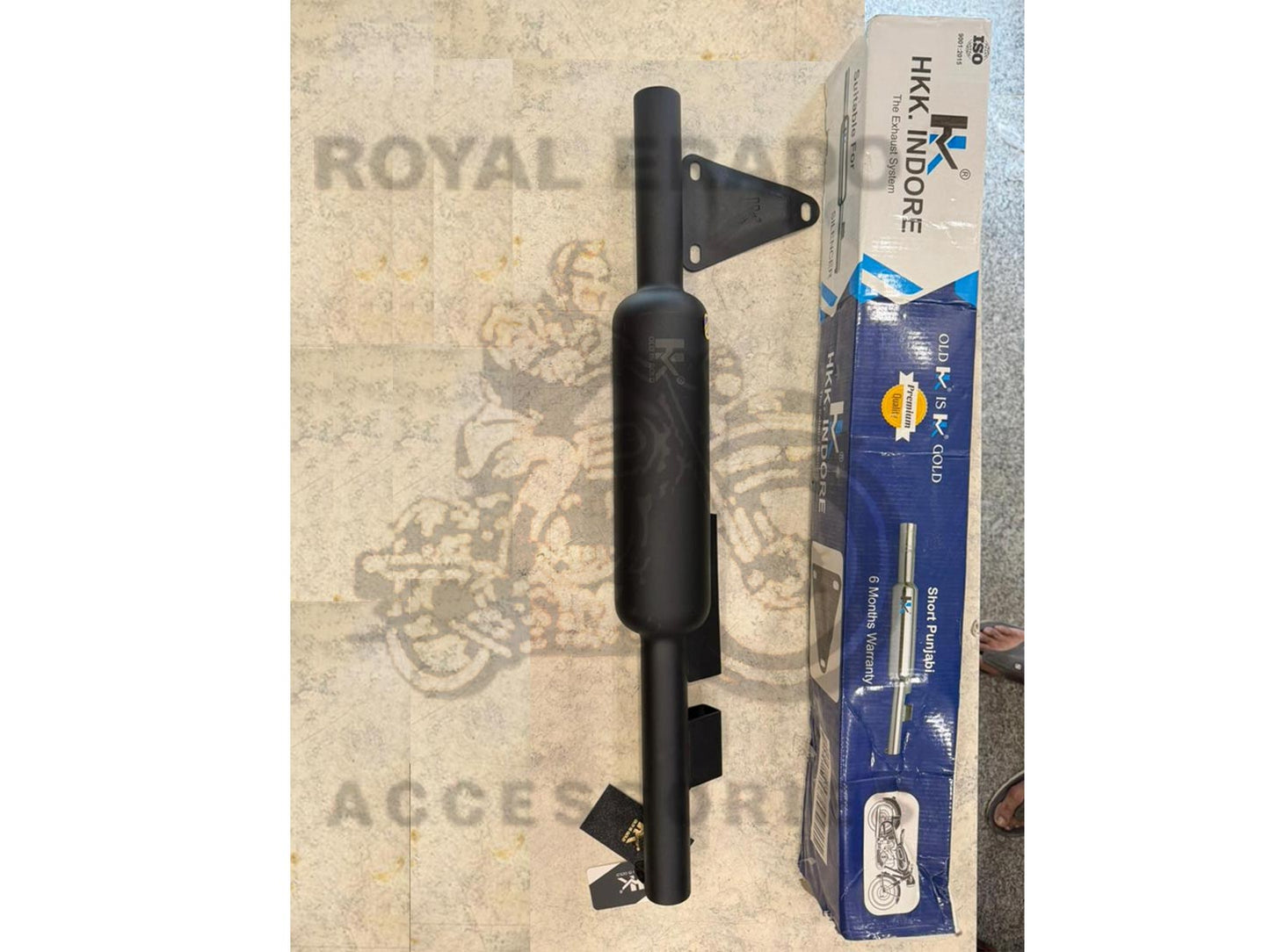 Hk-indore Company Punjab Free-flow Loud Sound Black Silencer Exhaust For Royal Enfield Bs-3, Bs-4, Bs-6, Classic Electra & Standard