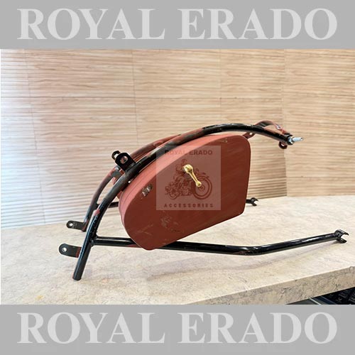Vintage G2-Style Rear Stay With Toolbox  For Royal Enfield Classic Electra Standard Bullet 350