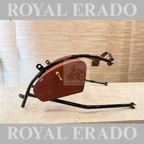 Vintage G2-Style Rear Stay With Toolbox  For Royal Enfield Classic Electra Standard Bullet 350
