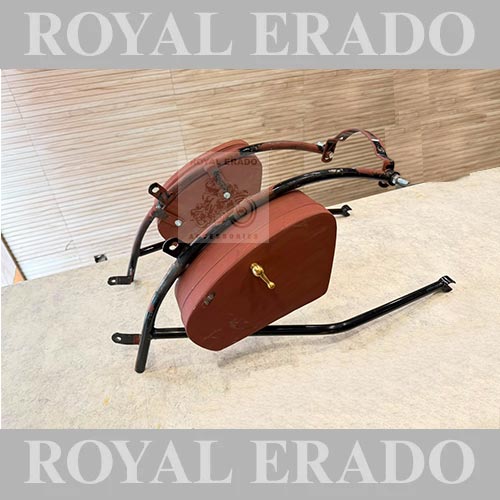Vintage G2-Style Rear Stay With Toolbox  For Royal Enfield Classic Electra Standard Bullet 350