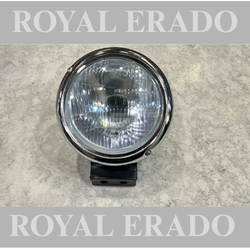 Royal enfield bobber chopper thunderbird avenger front head light in metal  small