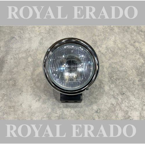 Royal enfield bobber chopper thunderbird avenger front head light in metal  small