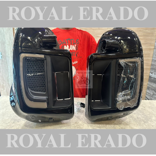 Harley Davidson super meteor 660 sm 650 meteor 350 lower fairing for leg guard with indicator and parking light and speaker slot fit to harley 883 harley street 750 harley fat boy harley rod street glide  Avenger Jawa