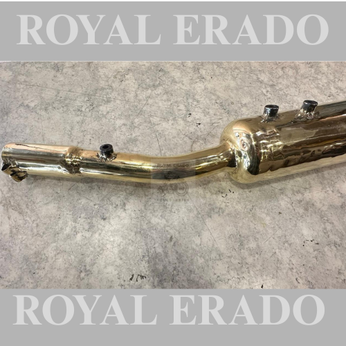 Royal enfield brass upswept  silencer exhaust for vintage g2 1962 old model classic standard and electra in brass  Stock clearance 1 peace