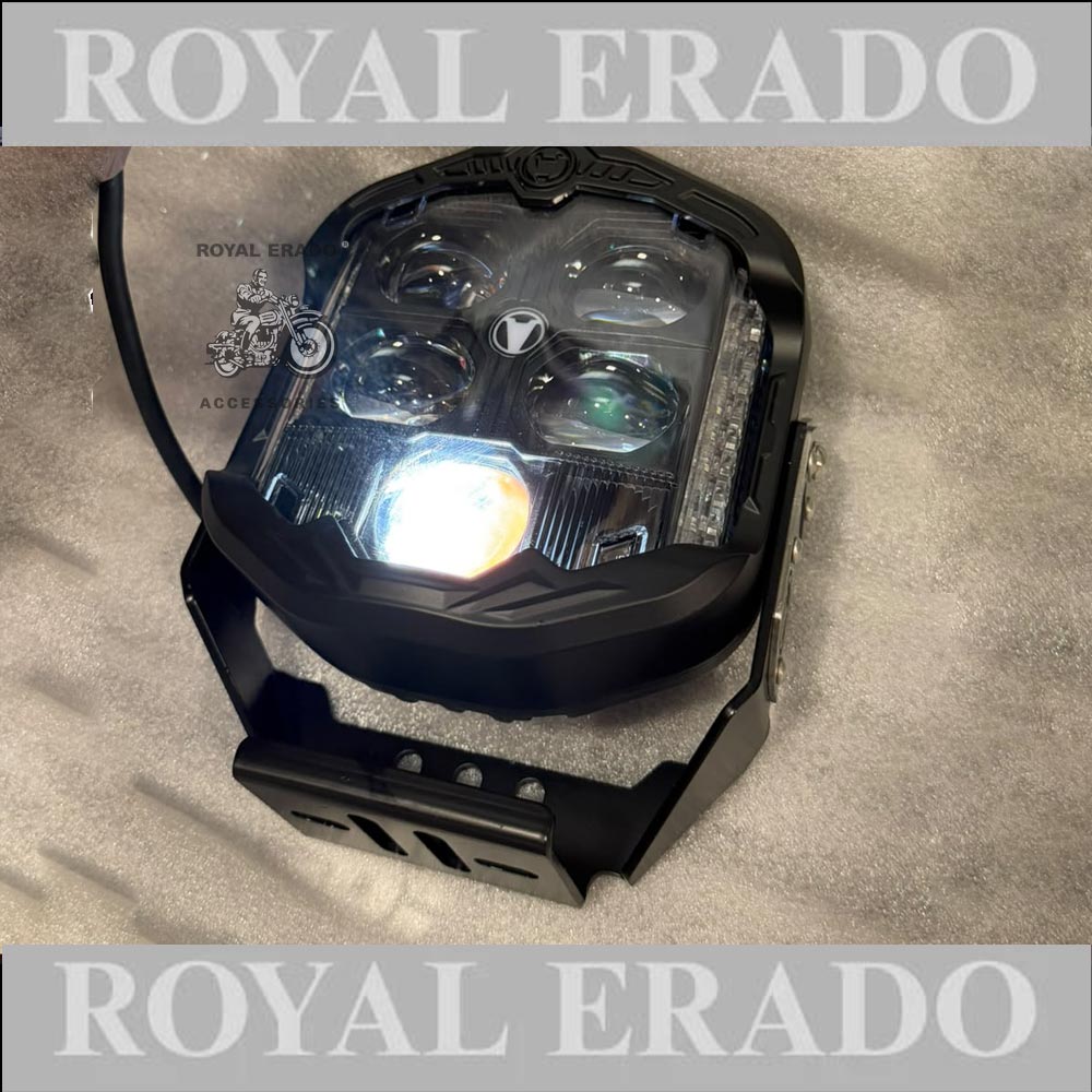 Harley Bobber-style LED Headlight For All Bikes: Royal Enfield Classic, Electra, Standard, Thunderbird, Shotgun, Super Meteor 650,  Interceptor And Continental Gt 650