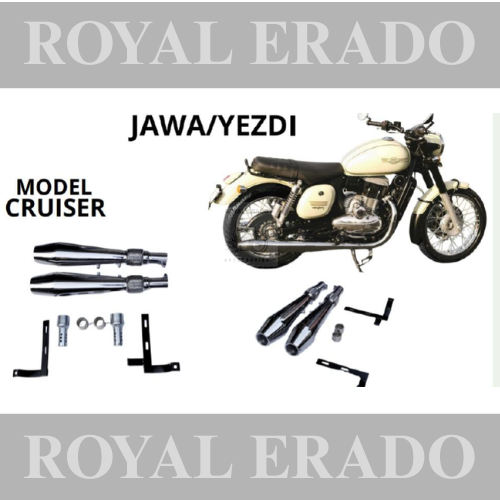 Cruiser Performance exhaust Stainless steel silencer with DB killer D.B killer in chrome for Jawa/Yazdi
