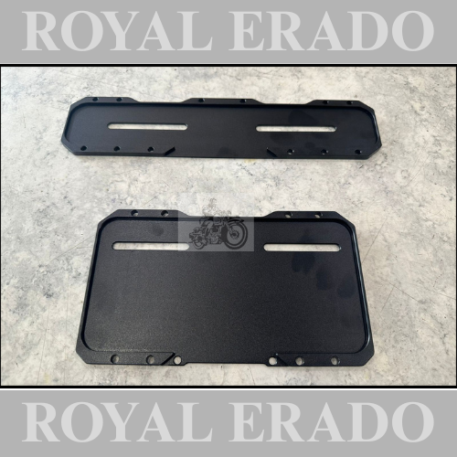 Universal number plate frame in black cnc aluminium heavy quality for Jawa yezdi Jawa splendor royal enfield reborn classic electra standard battalion