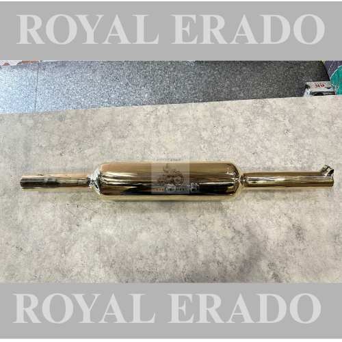 Silencer exhaust in brass for royal enfield vintage g2 1962 old model bullet 350 classic electra standard