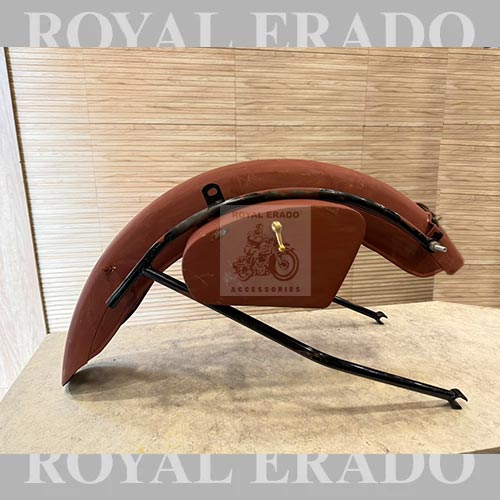 Vintage 1962 g2 old model bullet 350 style indori G2 rear mudguard with rear stay toolbox for classic electra standard
