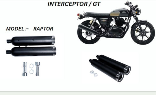 Raptor Performance exhaust Stainless steel silencer with DB killer D.B killer in Black for Interceptor /GT