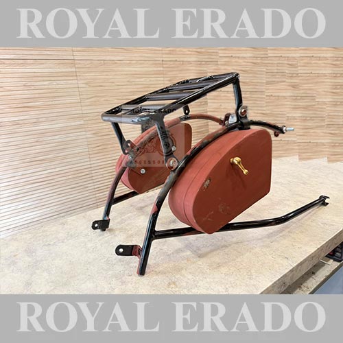 Vintage G2-Style Rear Stay With Toolbox  For Royal Enfield Classic Electra Standard Bullet 350