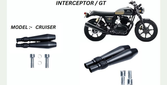Cruiser Performance exhaust Stainless steel silencer with DB killer D.B killer in  Black for Interceptor /GT