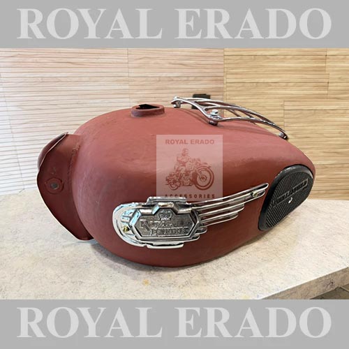 18 To 20 Litters Tank Without Paint For Royal Enfield Classic Electra Standard Thunderbird With Chrome Grill , Chrome Royal Enfield Tank Monogram & Knee Pad