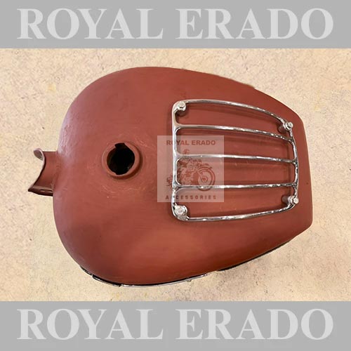 18 To 20 Litters Tank Without Paint For Royal Enfield Classic Electra Standard Thunderbird With Chrome Grill , Chrome Royal Enfield Tank Monogram & Knee Pad