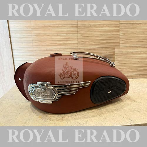 18 To 20 Litters Tank Without Paint For Royal Enfield Classic Electra Standard Thunderbird With Chrome Grill , Chrome Royal Enfield Tank Monogram & Knee Pad