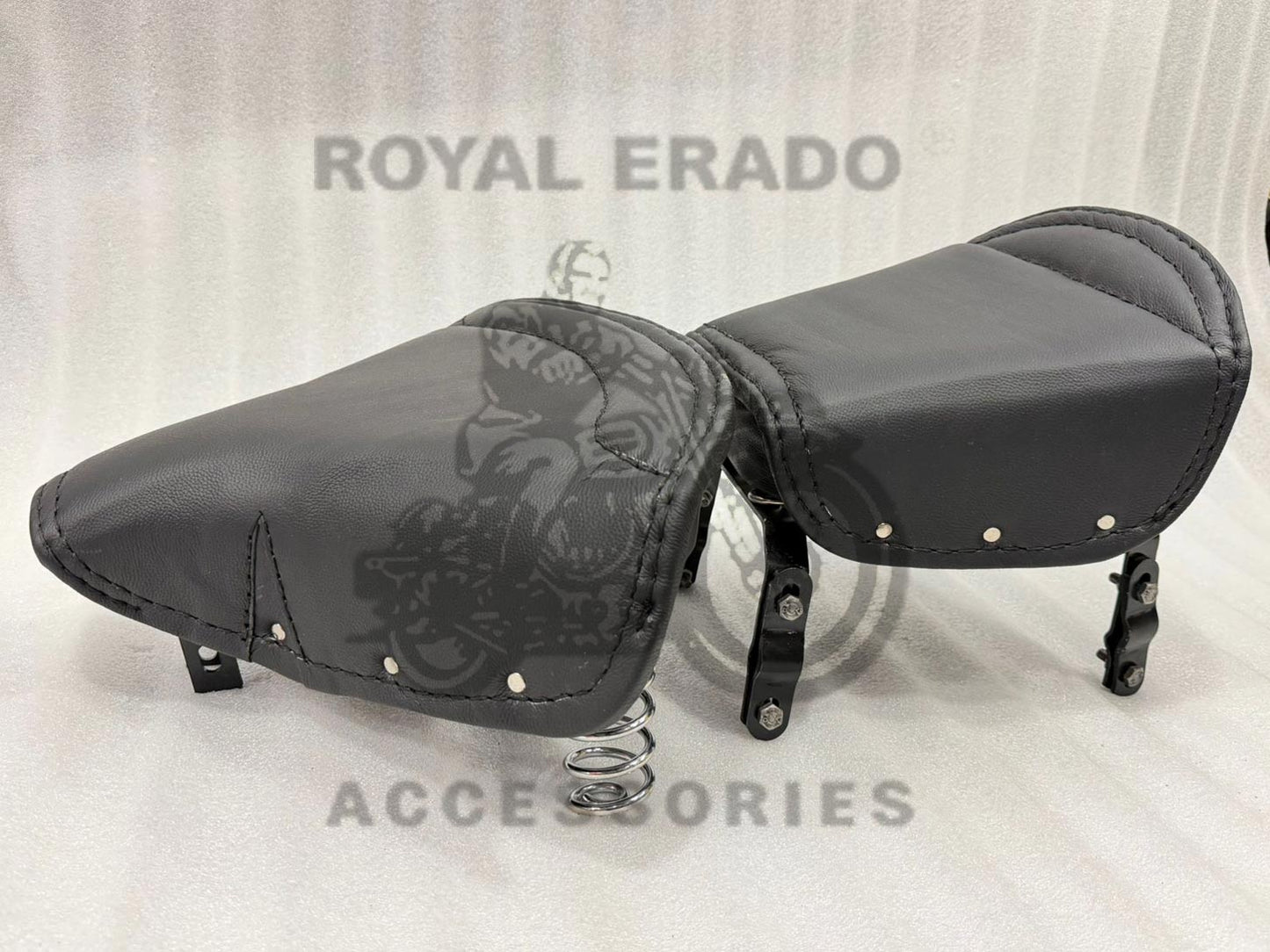 Royal Enfield / Bsa Vintage G2 1962 Old Model Bullet 350 Front & Rear Seat With Leather Cover And Spring For Standard & Electra (Arjun Reddy / Kabir Singh Seat)