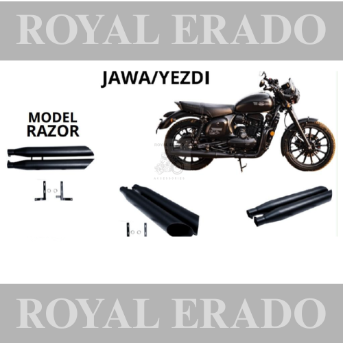 Razor Performance exhaust Stainless steel silencer with DB killer D.B killer in Blackfor Jawa/Yazdi