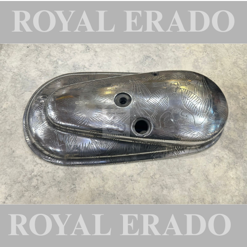 Royal enfield old model standard electra cast iron engine clutch cover out with engraving antique design