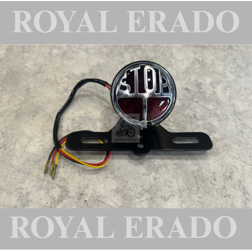 Royal enfield classic electra standard vintage g2 old model bullet 350 rear stop number plate with stand