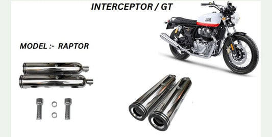 Raptor Performance exhaust Stainless steel silencer with DB killer D.B killer in chrome for Interceptor /GT