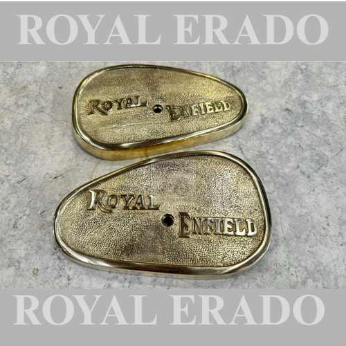 Royal enfield brass knee pads for vintage g2 1962 old model bullet 350 standard electra classic , you would have to make holes in your tank