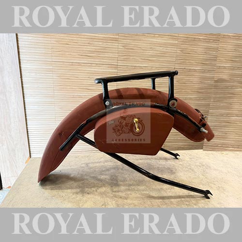 Vintage 1962 g2 Old Model Bullet 350 Style Indori G2 Rear Mudguard With Rear Stay Toolbox And Rear Carrier For Classic Electra Standard