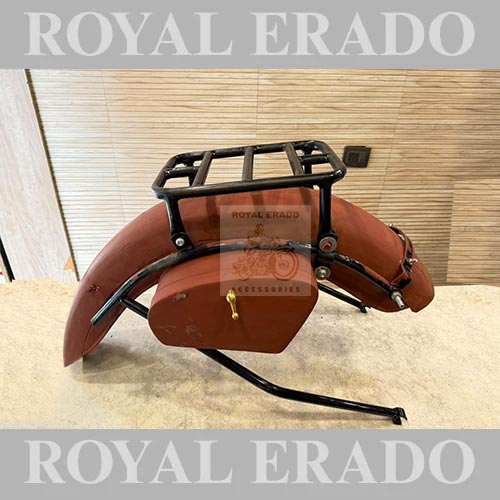 Vintage 1962 g2 Old Model Bullet 350 Style Indori G2 Rear Mudguard With Rear Stay Toolbox And Rear Carrier For Classic Electra Standard