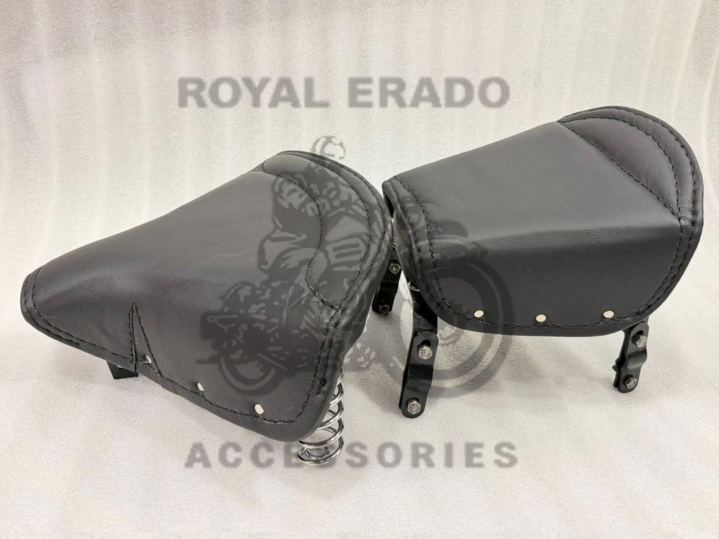 Royal Enfield / Bsa Vintage G2 1962 Old Model Bullet 350 Front & Rear Seat With Leather Cover And Spring For Standard & Electra (Arjun Reddy / Kabir Singh Seat)