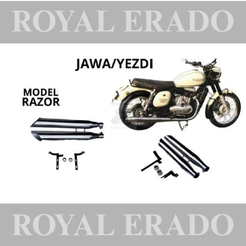 Razor Performance exhaust Stainless steel silencer with DB killer D.B killer in chrome for Jawa/Yazdi