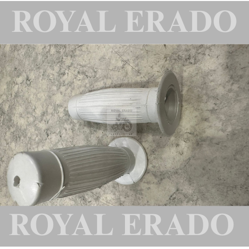 Balloon grip white for Royal Enfield vintage g2 1962 old model bullet 350 Standard Electra Classic Reborn Battalion Meteor Super Meteor 650 short gun and Jawa.