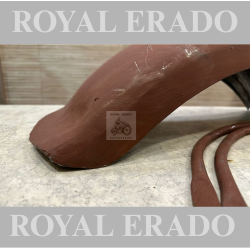 Royal enfield classic electra standard thunderbird bobber style mudguard front and rear with stays Patti tan for rear type upto 150 number