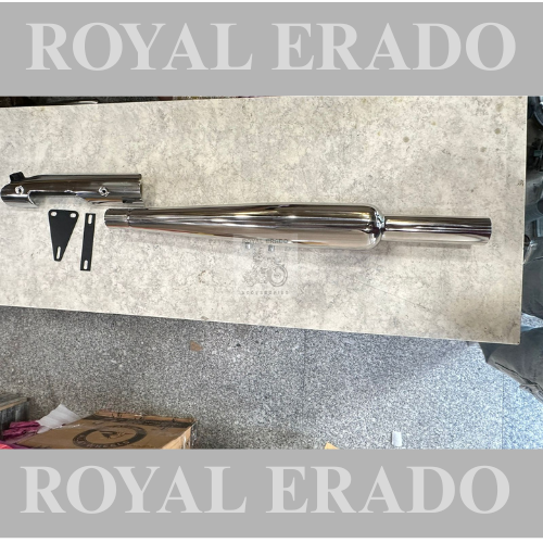 Royal Enfield meteor 350 Goldstar exhaust with db killer and db killer plate for base sound